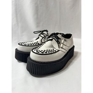 T.U.K. White Leather Viva Mondo Creeper EU 38 Men's 5 Women's 7